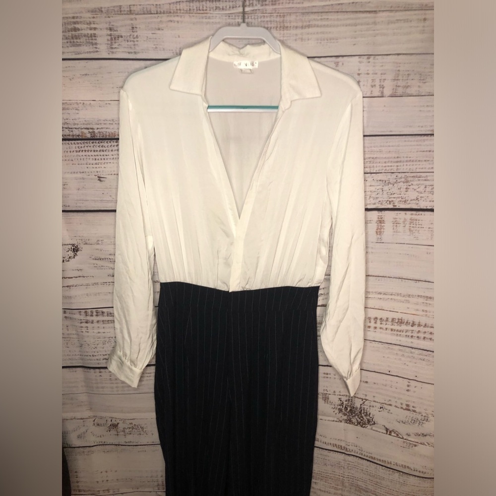 Blue and White Pinstripe Jumpsuit - Picture 4 of 16